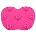 LYNN Silicone Makeup Brush Cleaning Mat, Makeup Brush Cleaner,Makeup Brush Cleaner Pad,Cosmetic Brush Cleaning Mat Portable Washing Tool Scrubber with Suction Cup (Rose-Big Size)