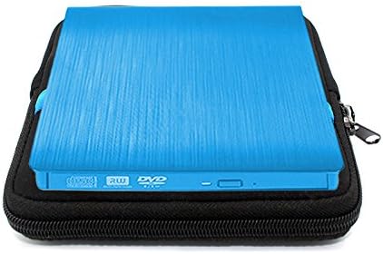 TOPCHU External CD Drive Ultra Slim USB 2.0 CD DVD-RW DVD ROM Drive DVD Burner Reader Recorder Writer Rewriter for Laptop, Apple Macbook Pro Air iMAC, PC, Desktop, Notebook(With Storage case)
