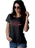 Womens The Last Jedi Star Wars Red Border T shirt | Black, XL