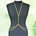 Lookatool® Bikini Beach Crossover Harness Necklace Waist Belt Belly Unibody Body Chain Gold