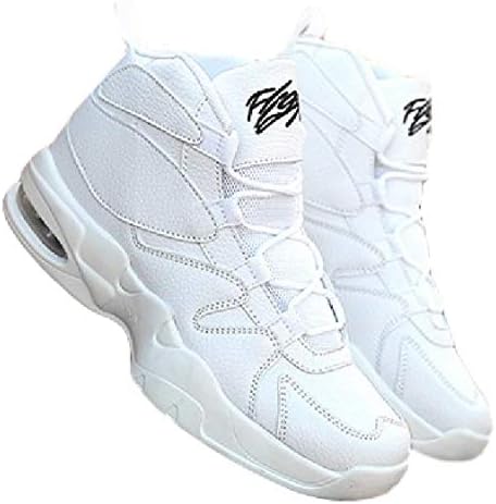 Amazon フルールアンフェ ホワイト 27 ハイカット スニーカー メンズ バッシュ バスケットシューズ 靴 白スニーカー ストリート系スニーカー ストリートファッション Basketball Shoes Fu 9227 Fleuruneffe フルールアンフェ バスケットボール