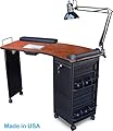Dina Meri M601 Vented Filtered Manicure Nail Table Cherry Top