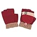 Flammi Kids Knitted Convertible Mittens Half Fingerless Gloves with Mitten Flap