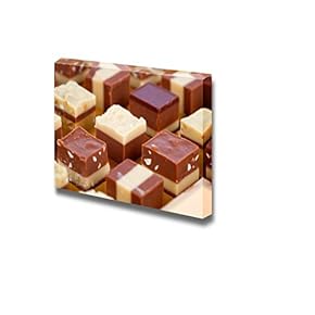 Canvas Prints Wall Art - Nougat Praline, Delicious Mix of Nougat and Almond Creme | Modern Wall Decor/Home Decoration Stretched Gallery Canvas Wrap Giclee Print & Ready to Hang - 12" x 18"