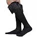 Ecosco Faux Fur Wrist Cuffs Warmer Cover Furry Leg Warmer Costume Set (Black Socks)