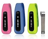 MDW 3 Pcs Silicon Clip For Fitbit One Replacement Clip Accessory Pack For Fitbit ONE Anti Slip Off and Improved Cap Design-Pink,Navy,Green