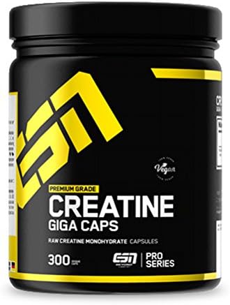 ESN Creatine Giga Caps, 300 Capsules, 0.77 lbs, 100 Servings Creatine Monohydrate - Vegan - Made in Germany, Laboratory Tested