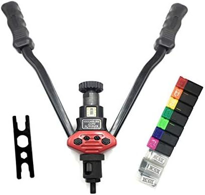 AUXcell BT-607 15 inch Double Hand Rivet Nut Gun Hand,Rivet Nut Setter Kit with Metric And SAE，Alloy steel