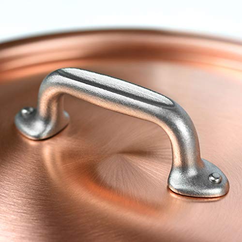 Mauviel 2.5mm Brushed Copper Cookware Set, 9 Piece Made in France