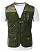 H2H Mens Casual Waterproof Multi-Pocket Outdoor Active Cargo Camping Vest