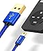 JSAUX Mini USB Cable, 2 Pack (3.3ft+6.6ft) USB 2.0 Type A to Mini B Charger Nylon Braided Cord Compatible with GoPro Hero 3+, PS3 Controller, MP3 Player, Dash Cam, Digital Camera Blue