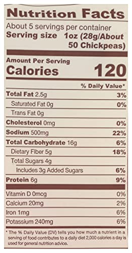 BIENA CHICKPEA SNACKS – CRUNCHY ROASTED CHICKPEAS – HIGH FIBER VEGAN PROTEIN SNACKS FOR ADULTS AND KIDS – 5 OUNCE INDIVIDUAL PACK – BARBECUE