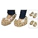 Cleaning Mop Slipper Cover - TOOGOO(R) Microfiber Elastic Cuff Cleaning Mop Slipper Cover Pair Khaki