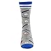 Mens Novelty Baseball Cotton Funny Crew Socks Crazy Cool Sports Socks in Grey
