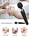 Vibrator Magic Rechargerable Water-resistant Wand Massager with 10x Multi-Speed, Mini Wireless Powerful Therapeutic Handheld Massager with Bendable Neck For Women, Man - Black