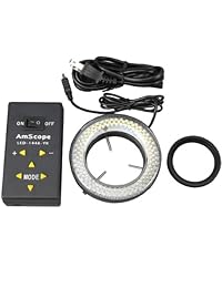 AmScope led 144 a 144 LED lighting direction adjustable Microscopio   Anillo de luz con adaptador para estéreo Microscopios