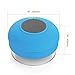 GJTWireless Bluetooth Waterproof Shower Speaker: 3.0 Speaker, Mini Water Resistant Wireless Shower Speaker, Handsfree Portable Speakerphone with Built-in Mic, 6hrs of playtime, Control Buttons and Dedicated Suction Cup for Showers, Bathroom, Pool, Boat, Car, Beach, & Outdoor Use(Blue)
