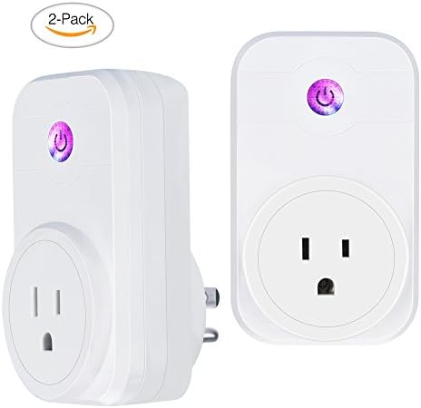 Smart Plug 2 Packs Home wifi Switch Compatible with Amazon Alexa IFTTT Google Home Device Timing Function Remote Control Appliace via Smartphone