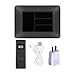 Wosports Weather Station Wireless Digital Color Forecast Remote Sensor Indoor Outdoor Temperature Humidity Monitor Alarm Clock with LED Backlight Multi Function( Black)