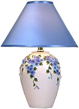 GL&amp;G European style desk lamp bedroom cloth bedside lamp wedding room decoration lamp study office office protection eye button switch lamp,A,Light Source Power:40W
