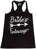 Shop4Ever Bride's Entourage Women's Racerback Tank Top Wedding Tank Tops Small Black 0