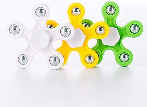 Hand Spinner Fidget New Popular Relieve Stress Plastic finger Spinner for Kids (3 PCS Yellow/Green/White)