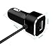 Type C Car Charger, Nekteck Coiled Cord 27W 5.4A USB C Fast Charging Car Adapter
