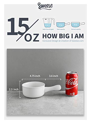 image for Sweese 1314 Porcelain Onion Soup Bowls with Handles - 15 Ounce for Sou