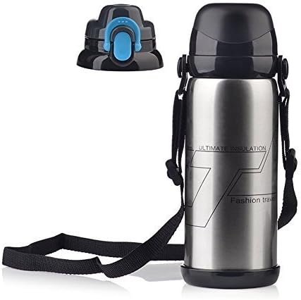 Solefun Thermos Water Bottle, Vacuum Insulated Thermos, Vacuum Bottle, Silver, 27 Ounce