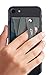 MONET Phone Grip with Expanding Stand and Slim Wallet (Steel Gray)
