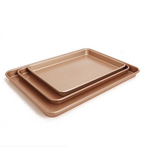 Click Here to See More Images BESICA Sqaure Baking Pans for Biscuit/ Brownie/ Lasagna Roasting Cake Pan (13/15/17 inch)