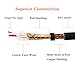 tisino 2 XLR Stereo to 1/4 TRS Y-Splitter Cable, Dual XLR Female to Quarter inch Headphone Jack Stereo Breakout Cable - 5ft / 1.5m