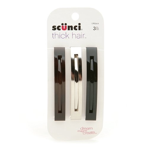 Scunci Thick Hair Barrettes 3 pcs