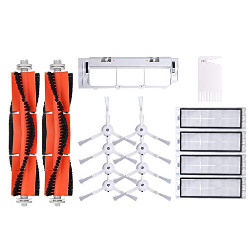 meidexian888 4X Filters + 8X Side Brushes + 2X Main Brush + 1x Main Brush Cover + 1x Cleaning Tools, for XIAOMI Robot Vacuum