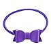 Baby Toddler Girls Faux Leather Hair Bow Stretchy Nylon Headbands (12 Pack)