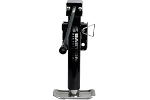 Bastion Distribution Weld-On Side-Wind Jack | Adjustable Drop Leg | Heavy Duty | 2000lb Capacity | Trailer Stabilizing Jack for RVs, Campers, & Utility Trailers | 25" to 45" Height | BD-SW-2000-WD