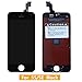 HTECHY Compatible with iPhone 5S Screen Replacement Black Display Touch Screen LCD Digitizer Assembly with Repair Tools Kit Screen Protector