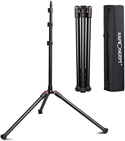 アウトレット品 Kf Concept ライトスタンド カメラ三脚 底部 55 0cm レバーロック式 床傷つけず 1 コンパクト 四段伸縮 4ネジ付き 撮影照明用 逆向き折畳 メーカー直営店