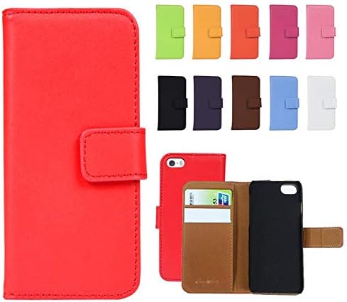 Fancy Cherry® Luxury Leather Wallet Stand Sport Gym Folio Case Card Slot Compatible with iPhone 4/4S, iPhone 5/5S,iPhone 6/6 Plus,iPhone 7/7 Plus,iPhone 5C,iPhone 8/8 Plus,iPhone X