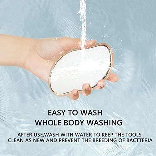 Crystal Hair Eraser Stone for Women Legs, Painless Magic Crystal Hair Removal Device, Fast & Easy Exfoliate, Silky Hair Remover Skin Exfoliator Tool for Men Arms Back Body Any Part(Gold)