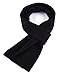 Men Cashmere Scarf Winter Knit Scarves by FULLRON - Warm & Long Black Scarf