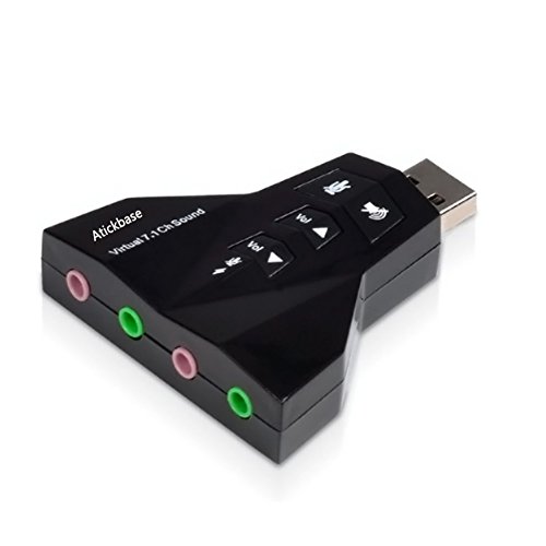 Atickbase-2-Pc-USB-to-3D-External-Sound-Card-Audio-Adapter-Virtual-71-4-Channels-CH-Sound-Mic-Speaker-Double-AdapterBlack