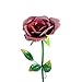 Ivy Home Metal Flower Garden Stake Cute Metal Flower Stick Art Ornament Decor Spring Floral Outdoor Flower Garden Stakes, 4 Pcs