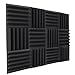 NRG Acoustic Double Thick Studio Acoustic Wedge Foam Panels 12 Pack of 12”x12”x2” (Charcoal)