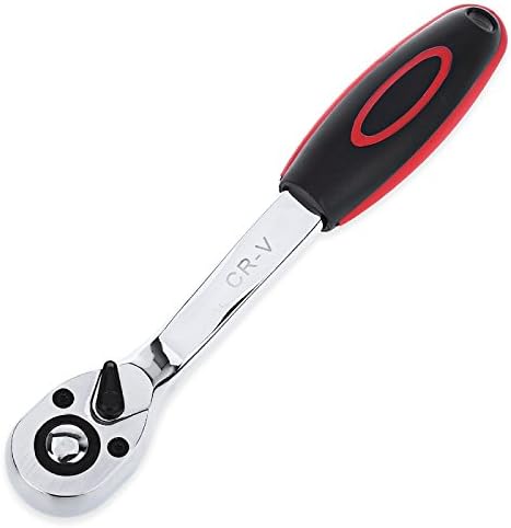 Replaitz 1pcs 1/4-inch ( 6.35MM ) 24-Tooth Chrome Vanadium Ratchet Wrench