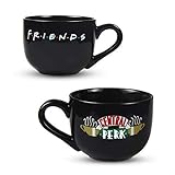 PuGez for Friends Central Perk Latte Coffee Mug Black 16oz