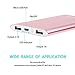 Portable Charger, Shinngo 4000mAh Ultra Slim Power Bank Aviation Aluminum Surface External Battery Pack 2.1A&1A Output and 2A Input with Travel Case for iPhone Samsung Galaxy and More (Rosegold)