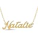 Natalie Nameplate Necklace In Gold Tone