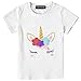 Fancyqube Kid's Unicorn Print Short Sleeve Birthday T Shirt
