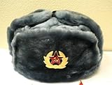 Hat Russian Soviet Army Air force Fur Military Ushanka * GR * Size L